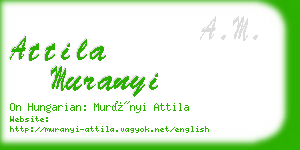 attila muranyi business card